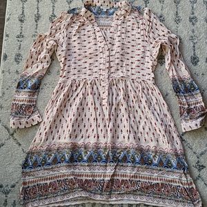 En creme boho dress
